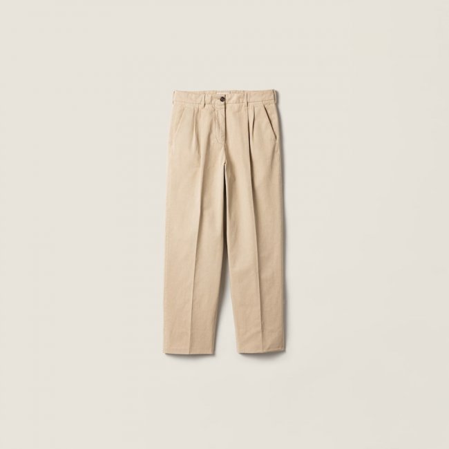 Miu Miu Old gabardine pants Beige Miu Miu Old gabardine pants Beige