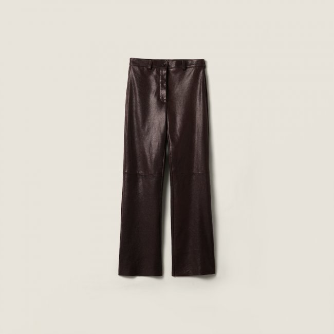 Miu Miu Leather pants Dark Brown Miu Miu Leather pants Dark Brown