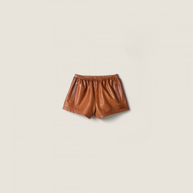 Miu Miu Nappa leather shorts Brandy Miu Miu Nappa leather shorts Brandy