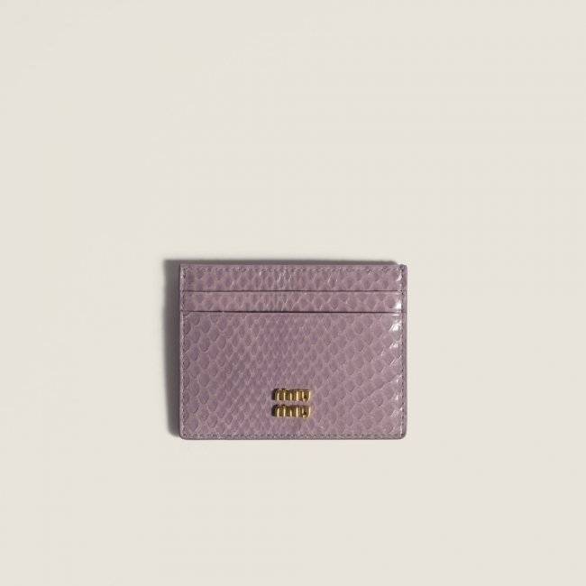 Miu Miu Ayers leather card holder Wisteria Miu Miu Ayers leather card holder Wisteria