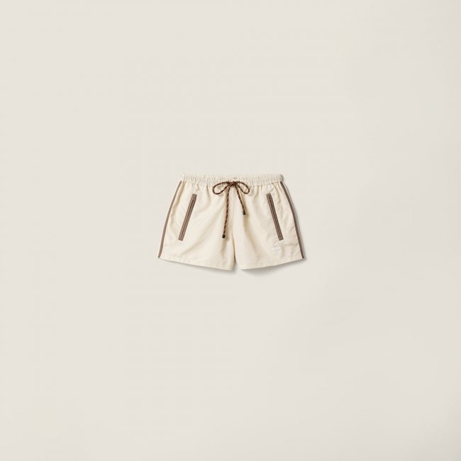 Miu Miu Technical fabric shorts Vanilla Miu Miu Technical fabric shorts Vanilla