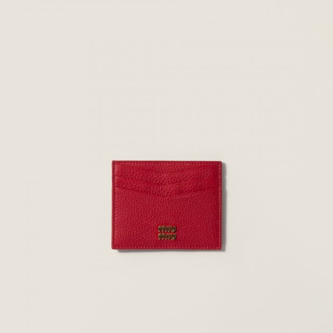Miu Miu Leather card holder Red Miu Miu Leather card holder Red