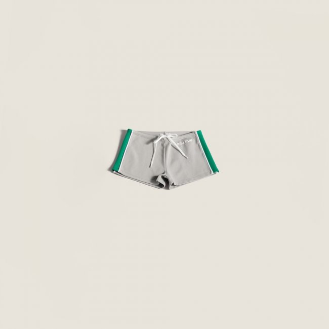 Miu Miu Technical yarn shorts Grey / Green Miu Miu Technical yarn shorts Grey / Green